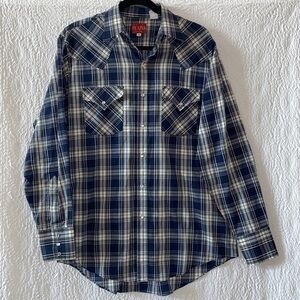 Ely Plains Vintage Western Wear Long Sleeve Plaid Shirt